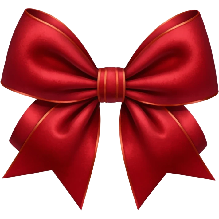 Velvet deep red ribbon bow emoji