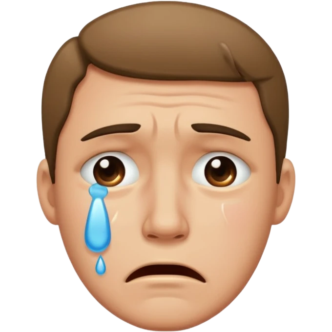 crying man face emoji