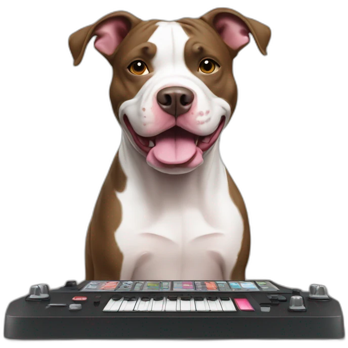 pit-bull-with-mixing-board emoji