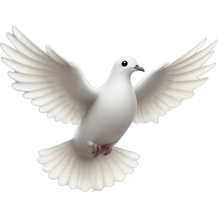 Dove flying in the sky emoji