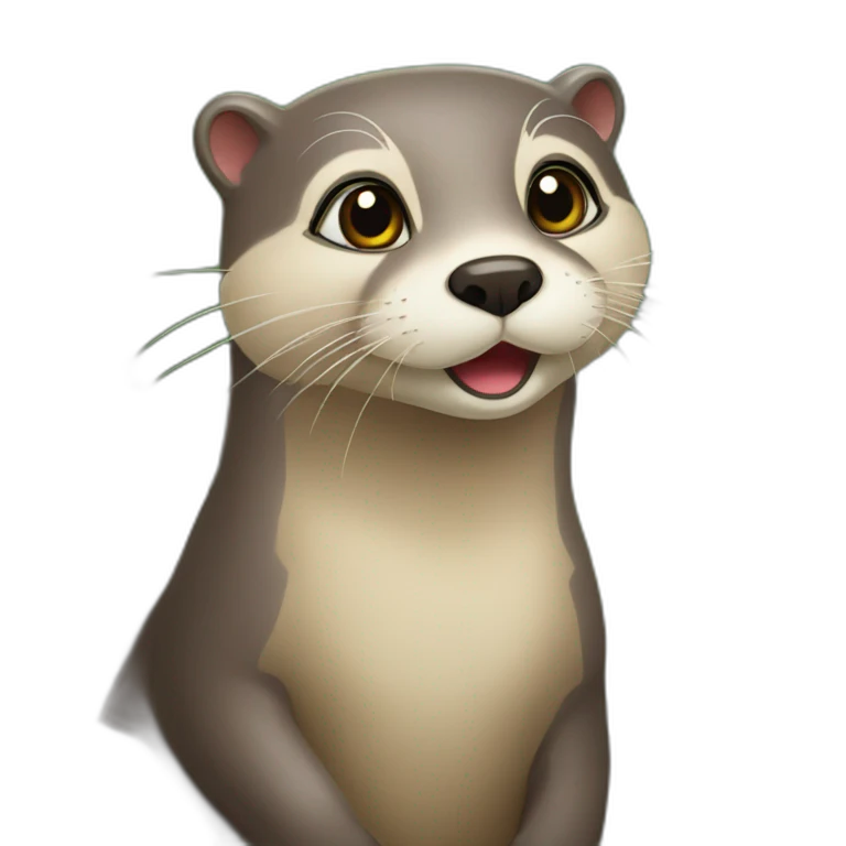 Loutre avec chat emoji