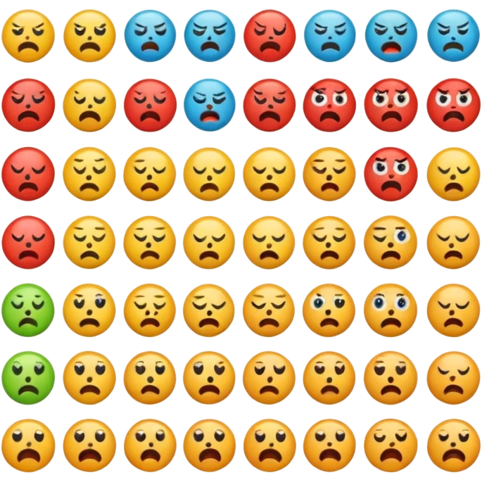 different emotion icon emoji