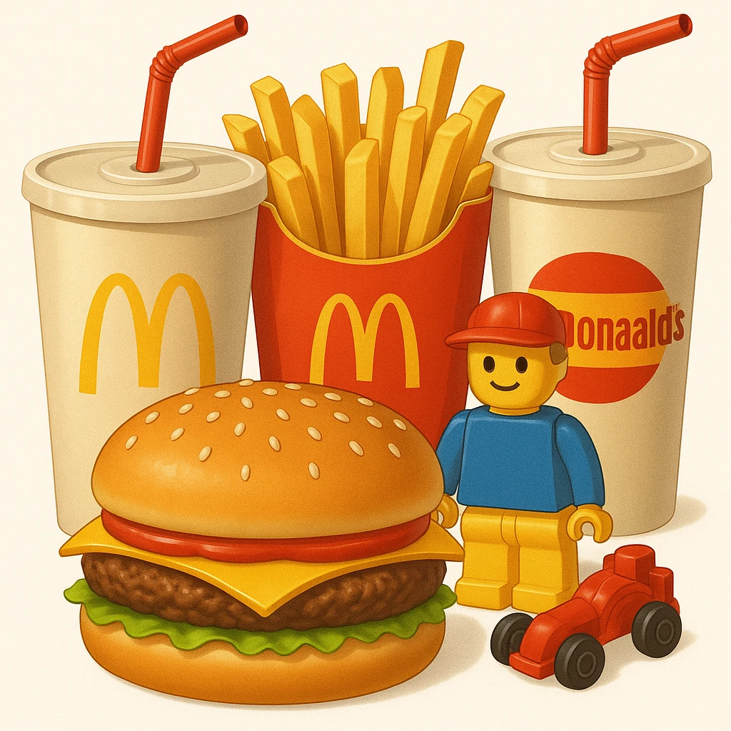 1990’s McDonald’s meal with a toy, emoji emoji