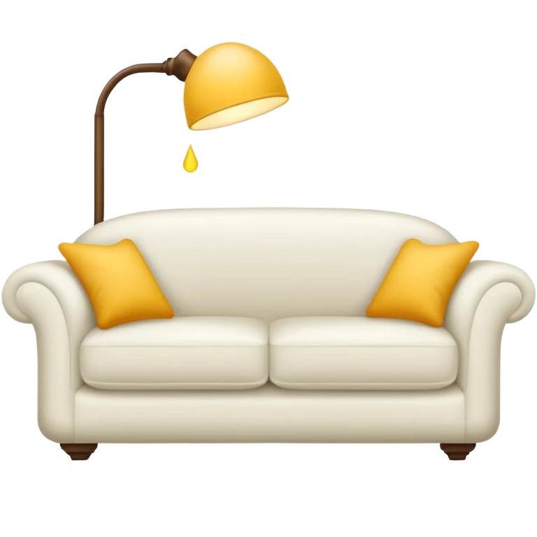 Sofá con una lámpara  emoji