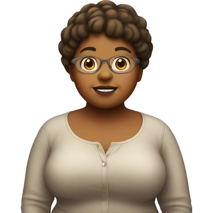 Chubby brown girl emoji