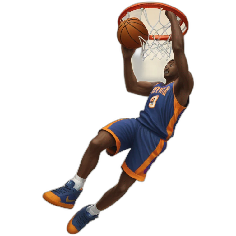 Dunk on a basket court emoji