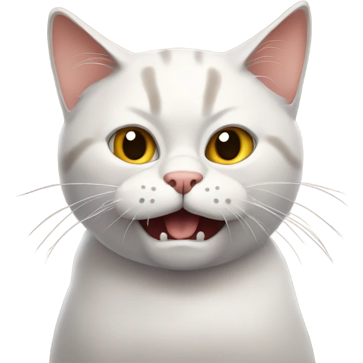 Make a siames cat emoji, but the cat has to be mad emoji