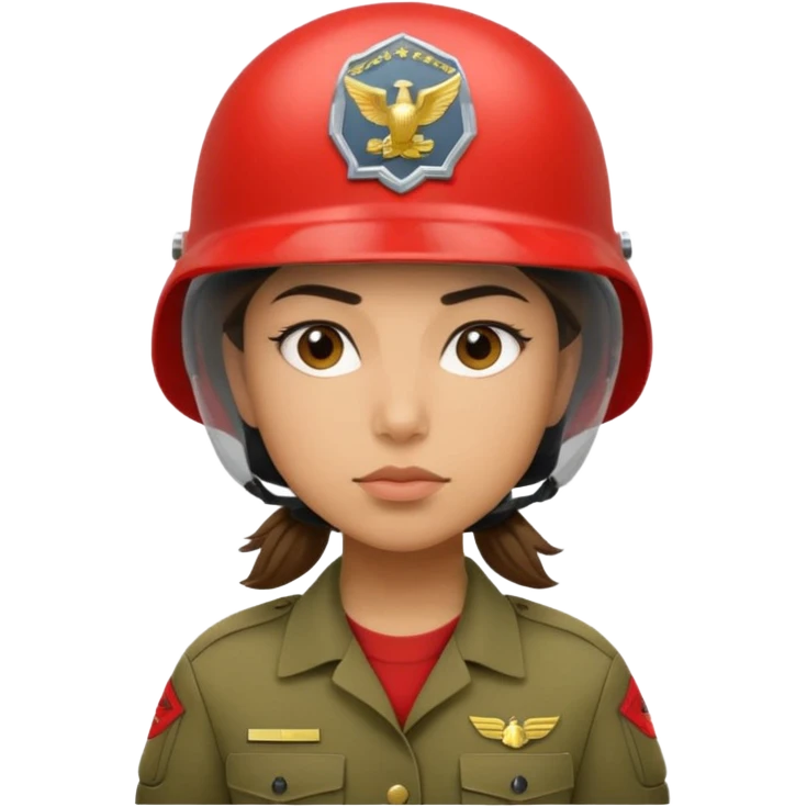 Female US Marine soldier with Lightweight helmet  emoji