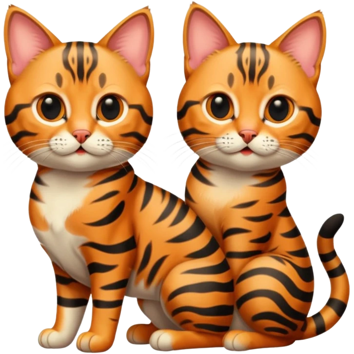 Two bengals  emoji
