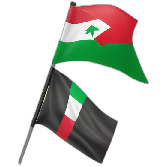 semangka with flag palestine emoji
