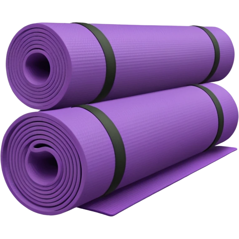 purple yoga mat rolled up emoji