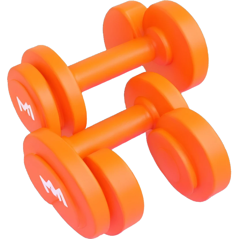 orange dumbbells emoji