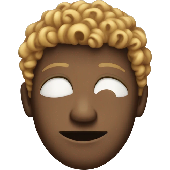 A curly headed bigback emoji