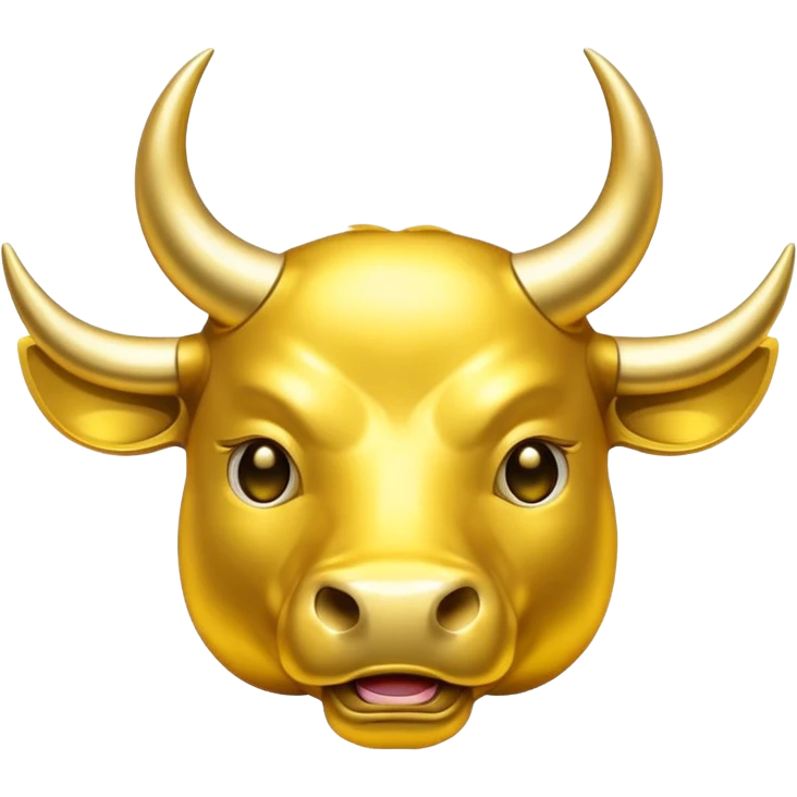 gold bull emodji vector emoji