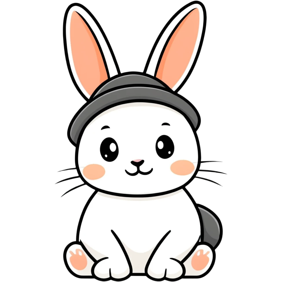 Ein Hasen mit Hut emoji