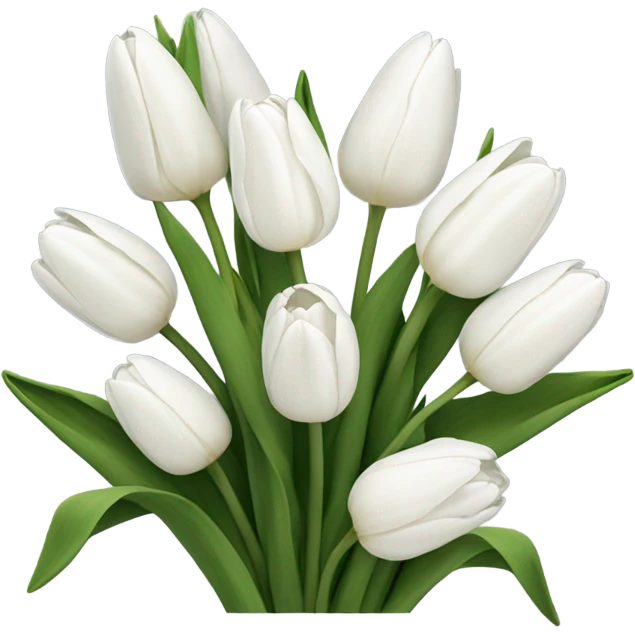 white tulip bouquet  emoji