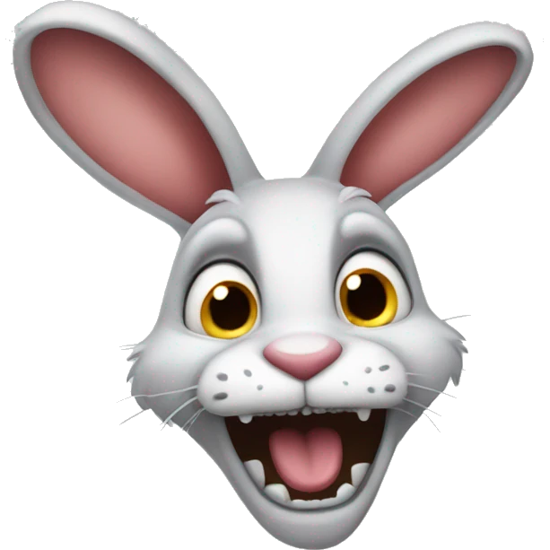 crazy insane rabbit emoji