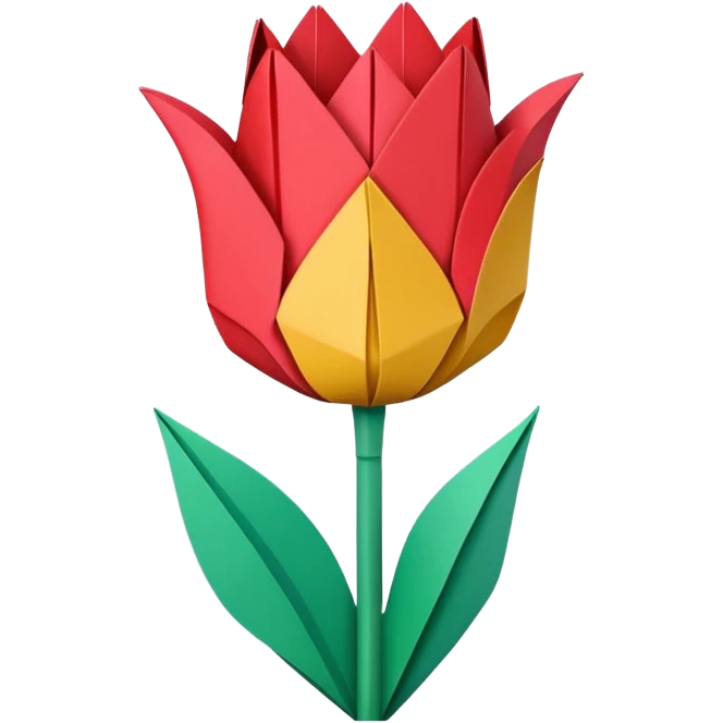 paper color origami tulip emoji