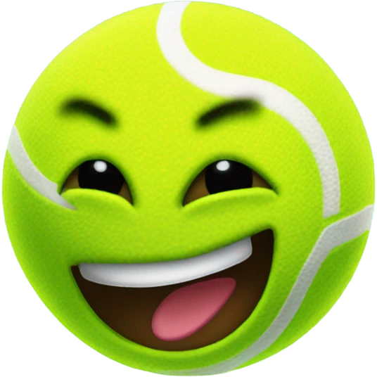 Tennis ball scared flying through the air emoji