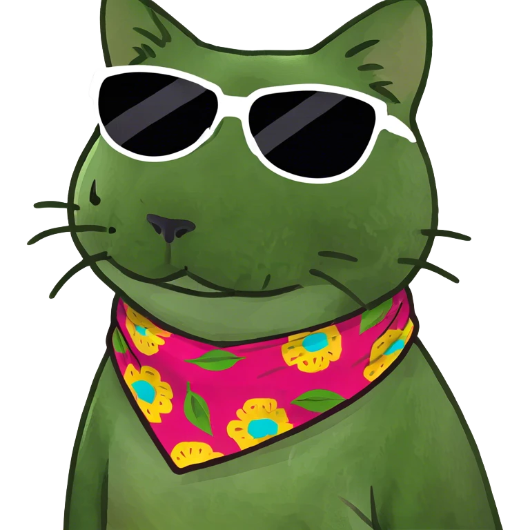 Cat with sunglasses emoji