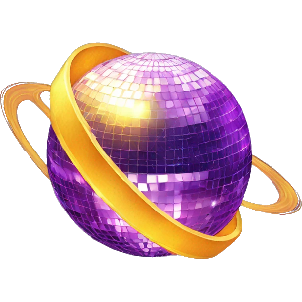Disco ball Saturn  emoji