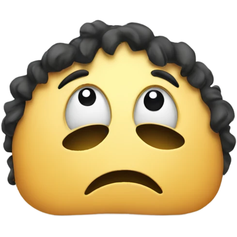 Homework with sad face emoji