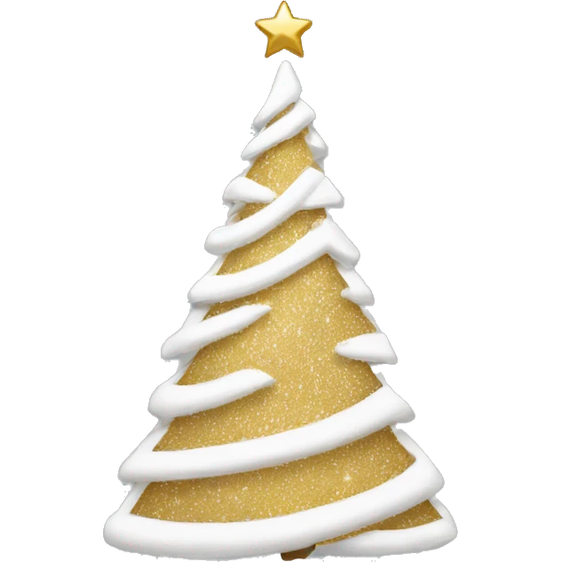 white and gold christmas tree emoji