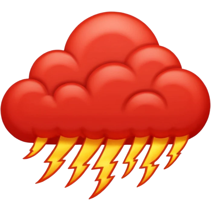 thunder red emoji