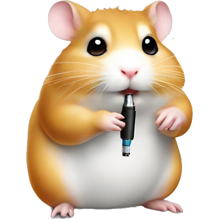 hamster smoke e-cigarette emoji