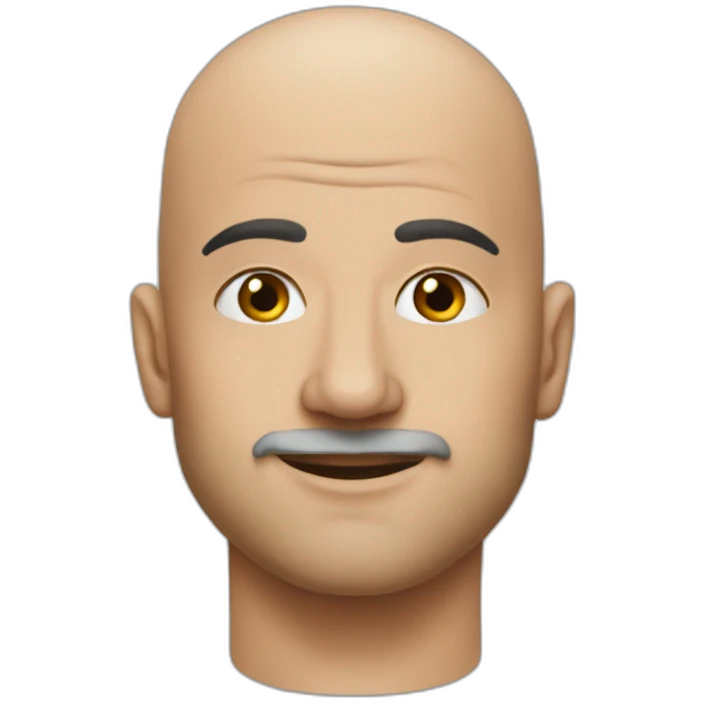 Bald-doctor-alian tattoo emoji