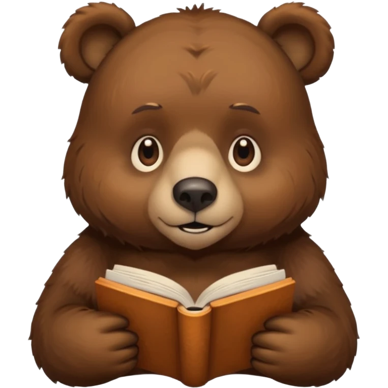 bear reading book emoji