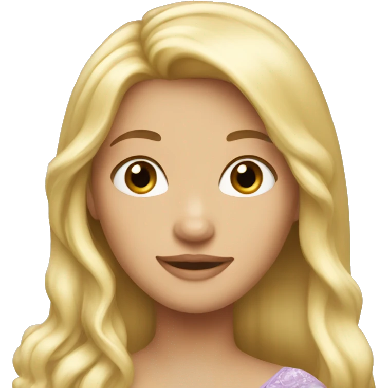 princess long blonde hair emoji