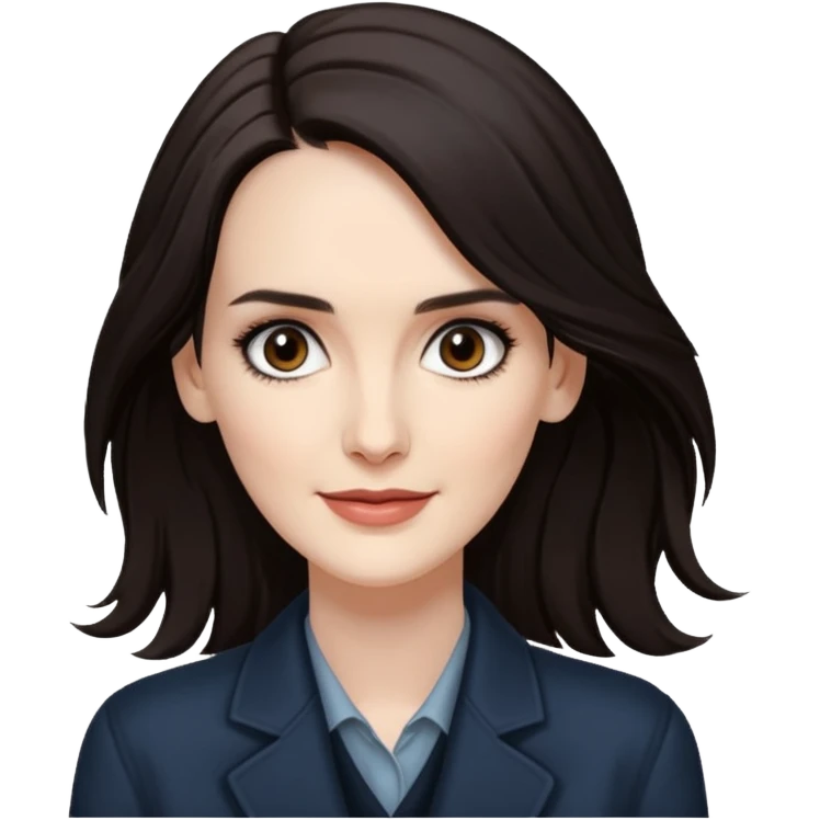 Winona Ryder with long hair emoji