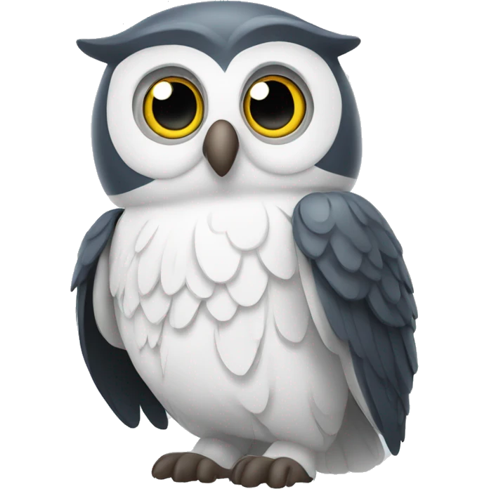 Snow white owl emoji