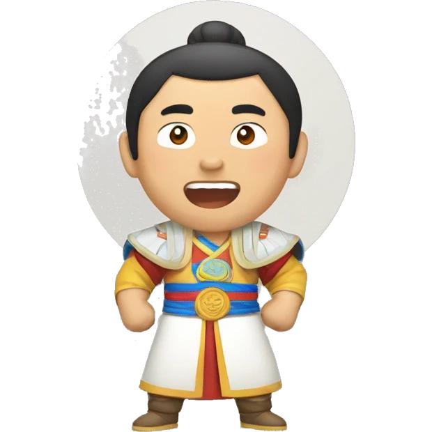 Mongolian man victory emoji