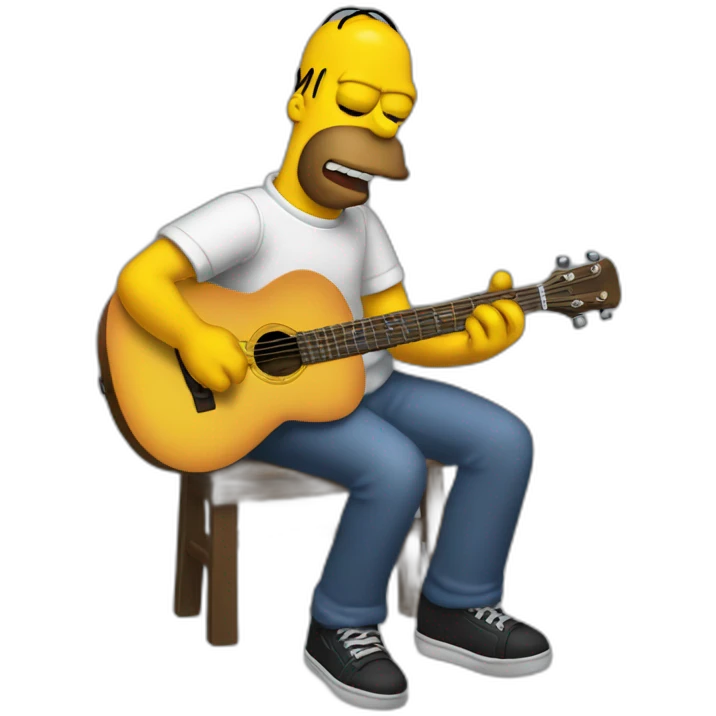 homer tocando guitarra emoji