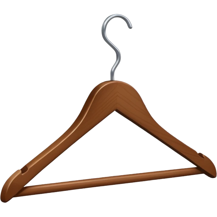 Hanger emoji wooden and angle emoji