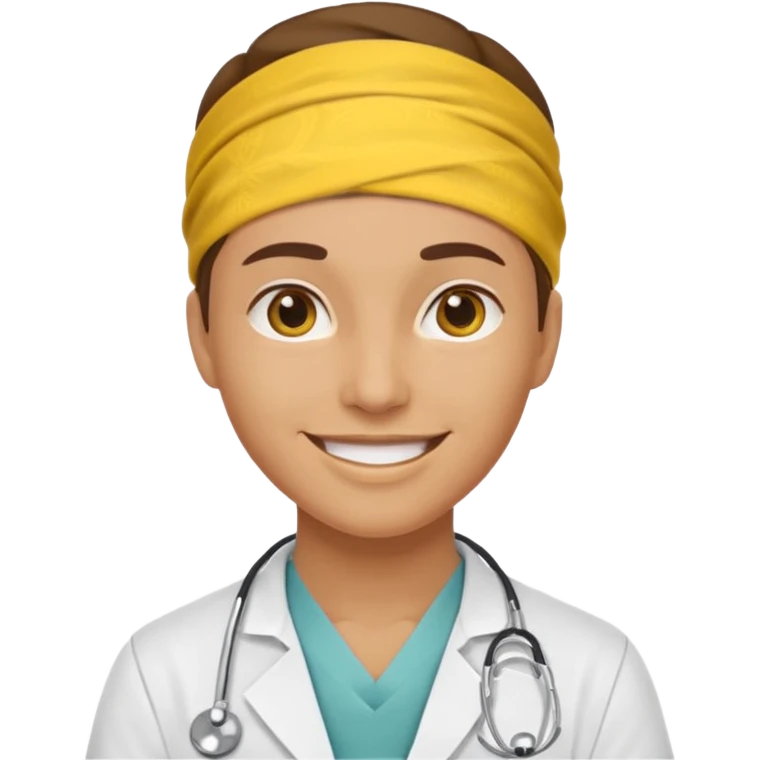 doctor with yellow bandanna emoji