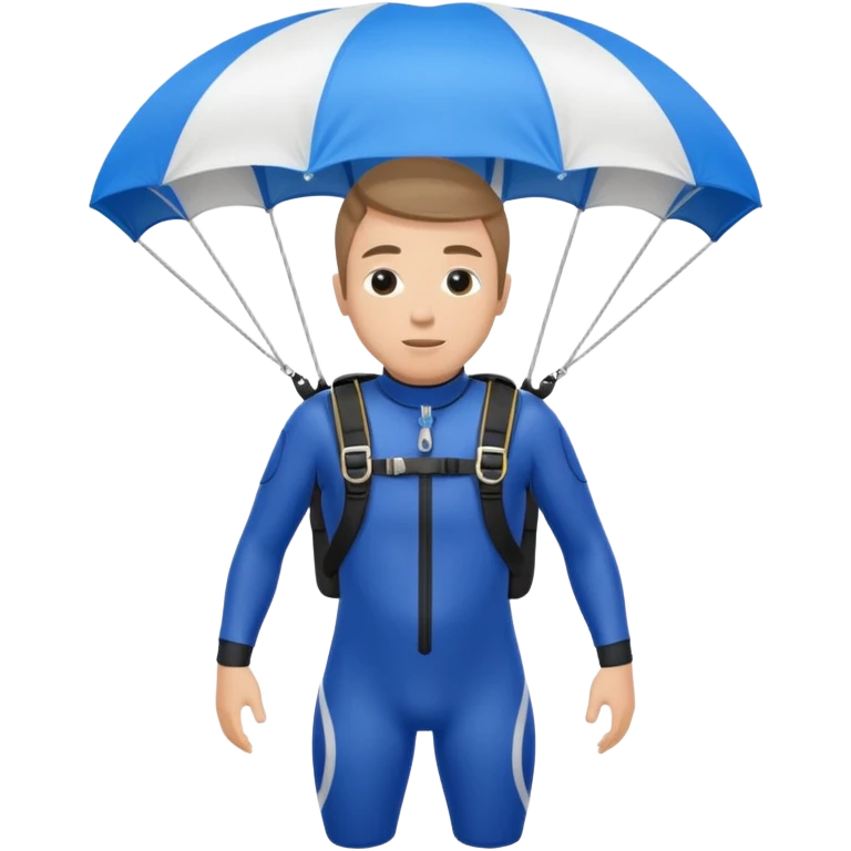 diver with parachute open emoji