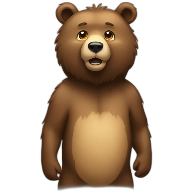 Bear standing emoji
