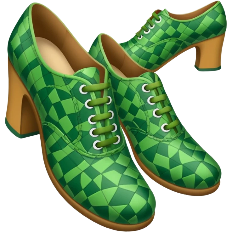 green patterned shoes  emoji