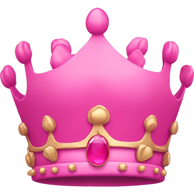 Pink crown emoji
