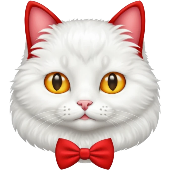 گربه ای ک رو سرش پاپیون قرمز داره emoji