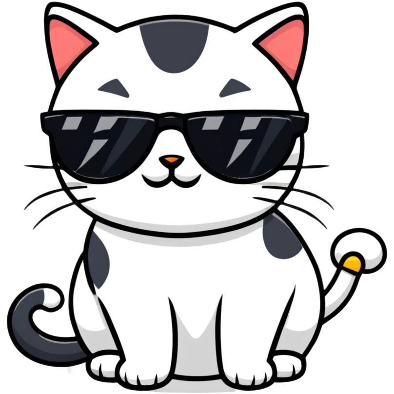 Cat with sunglasses emoji