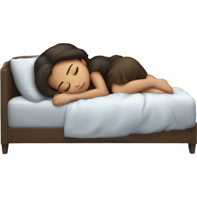 Brunette girl sleeping emoji