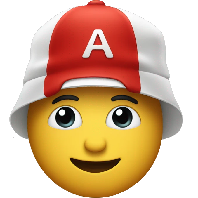 Emoji 🫡 salutes in a red hat emoji