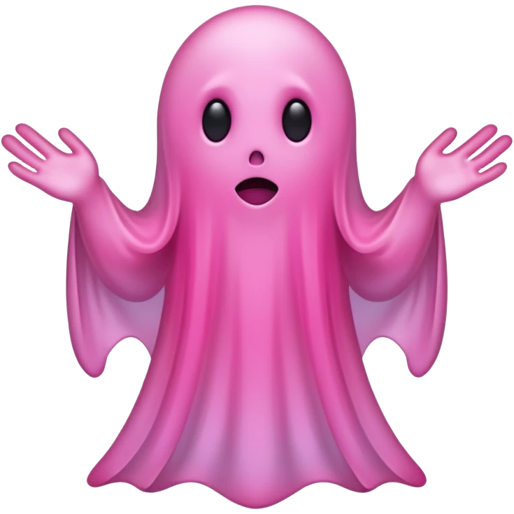 pink ghost shiloette emoji