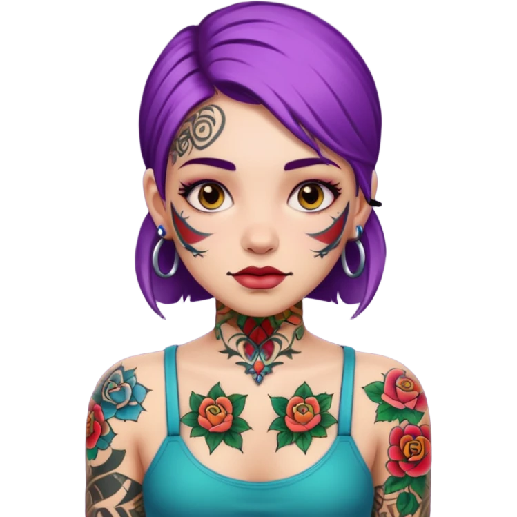 GIRL WITH A LOT OF TATTOOS emoji