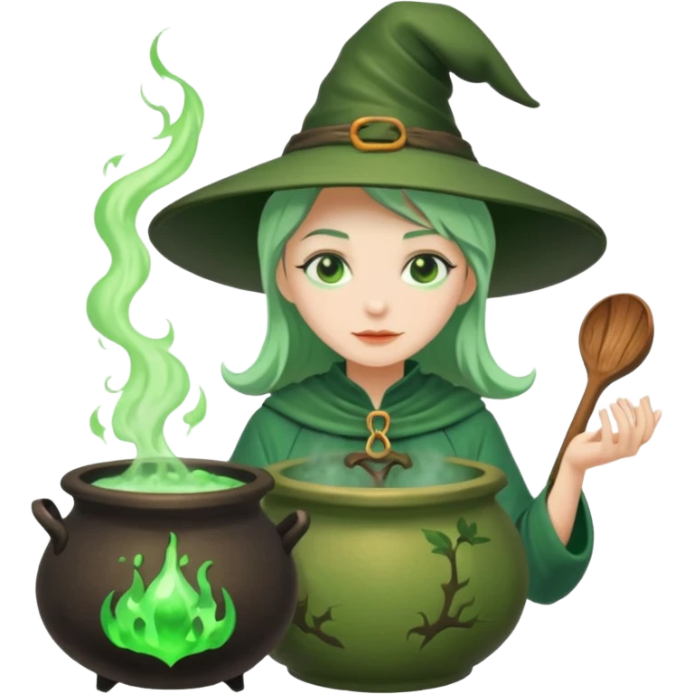 green witch cooking potion emoji