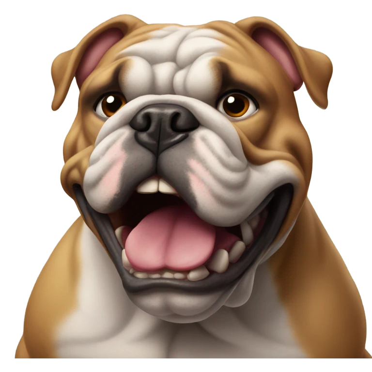 British bulldog flexing  emoji